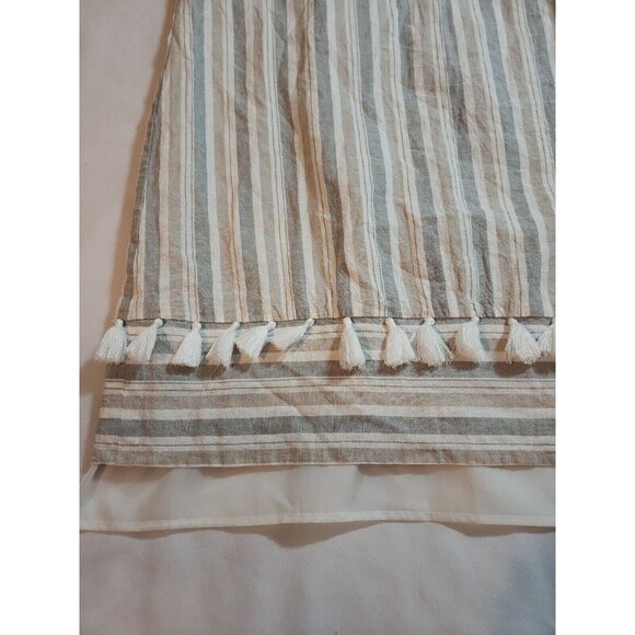 Striped Sleeveless Linen Blend Dress With Tassel Details By Eliza J Size 0 - Picture 7 of 16